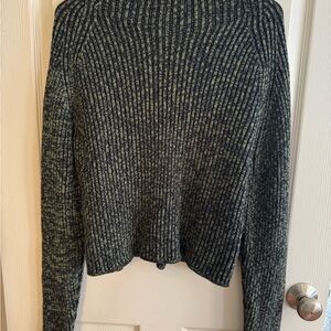 Women's Ribbed Sweater - Black and Gray